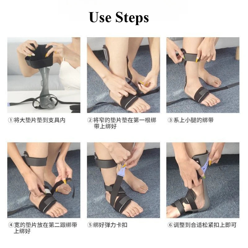 Adjusted Afo Foot Drop Brace Splint Ankle Foot Orthosis Walking with Shoes or Sleeping for Stroke Hemiplegia Ankle Brace Support