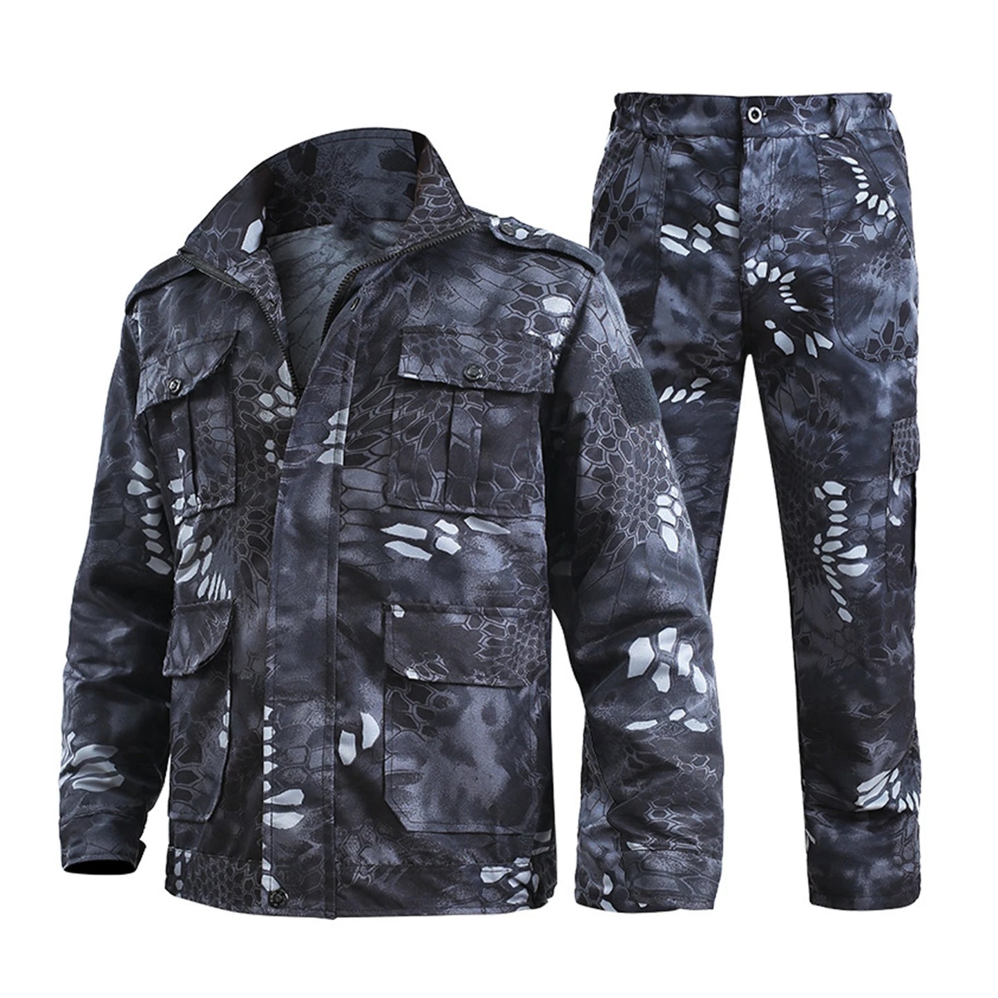 1 Set Popular Dirt Resistant Men Jacket Pants Two Piece Set Moisture Absorption Anti Scratch Work Clothes Suit Working
