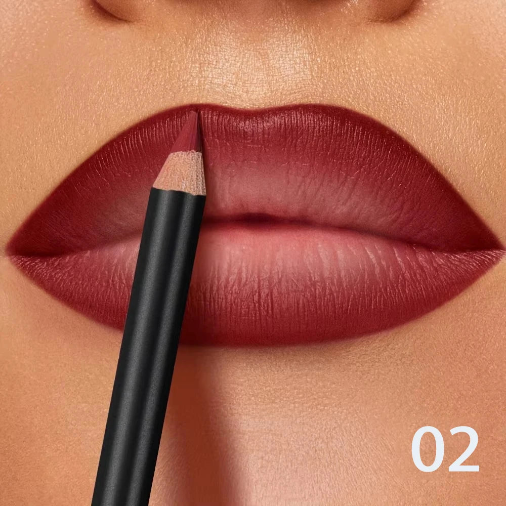6-Color Waterproof Matte Lip Liner - Long-Lasting, Non-Transfer Formula, Matte Finish, 6 Versatile Shades