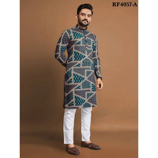 2025 Men's Clothing Ethnic Print Plus Size Tops Wedding Wear Classic Men's Long Sleeve Shirts Traditional Casual Shirts Male 