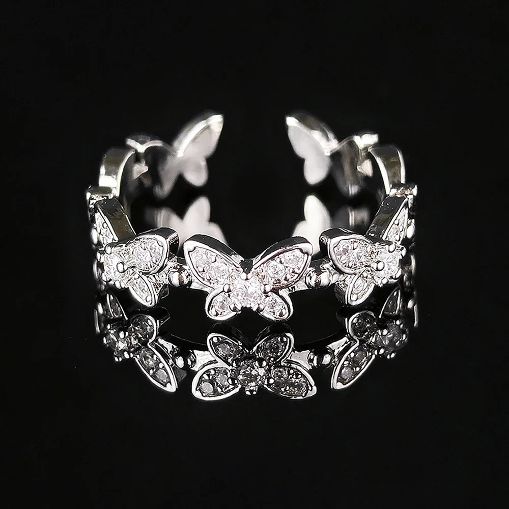 Unique Design Silver Color Butterfly Jewelry Set for Women Valentine's Day Gift Jewelry Wholesale Moonso E6863-r8418-x6228