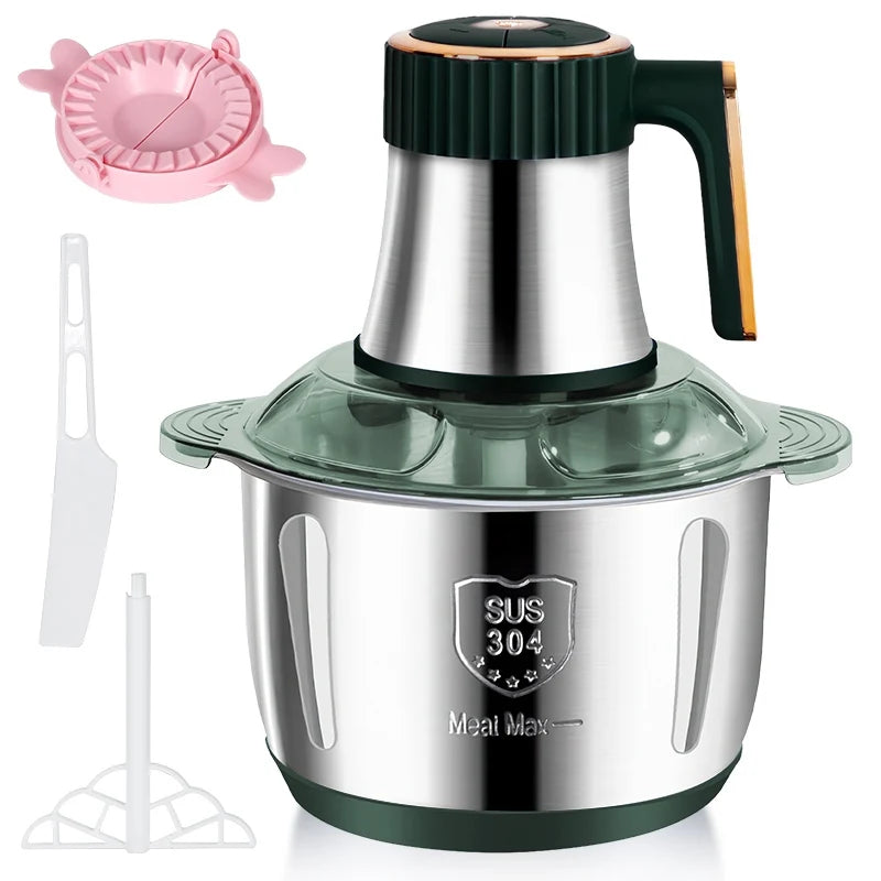 5L Electric Meat Grinders 304 Stainless Steel Food Crusher Multifunctional Vegetable Slicer Chopper Mincer Baby Food Processor