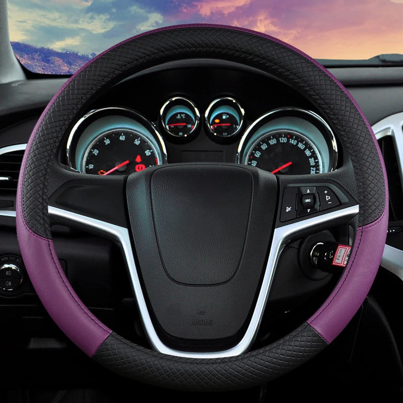 Auto Steering Wheel Cover Universal Volant Braid on the Steering-wheel Fashion Non-slip Funda Volante Car Styling accessoires
