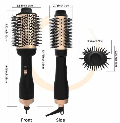 Custom Private Label Hot Selling 3 in 1 Hot Air Brush for Women Travel Hair Dryer Brush With LED Display
