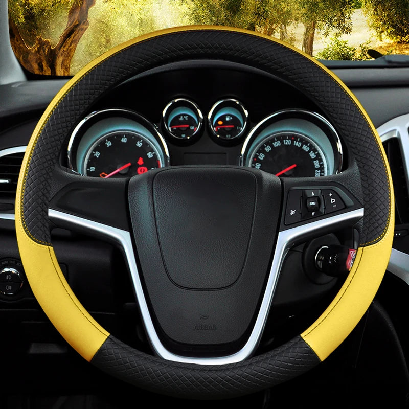 Auto Steering Wheel Cover Universal Volant Braid on the Steering-wheel Fashion Non-slip Funda Volante Car Styling accessoires