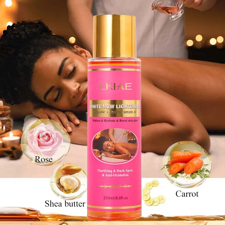 Hot Selling Organic Carrot Seed Oils Moisturizing Body and Face Natural Glow Hydrate Lightening Whitening Body Oil for All Skin