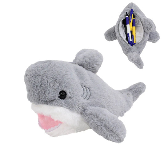 Cartoon Student Stationery Bag Plush Jaws Shark Pencil case