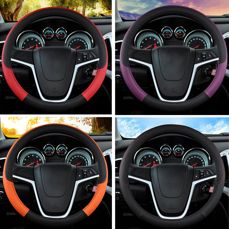 Auto Steering Wheel Cover Universal Volant Braid on the Steering-wheel Fashion Non-slip Funda Volante Car Styling accessoires