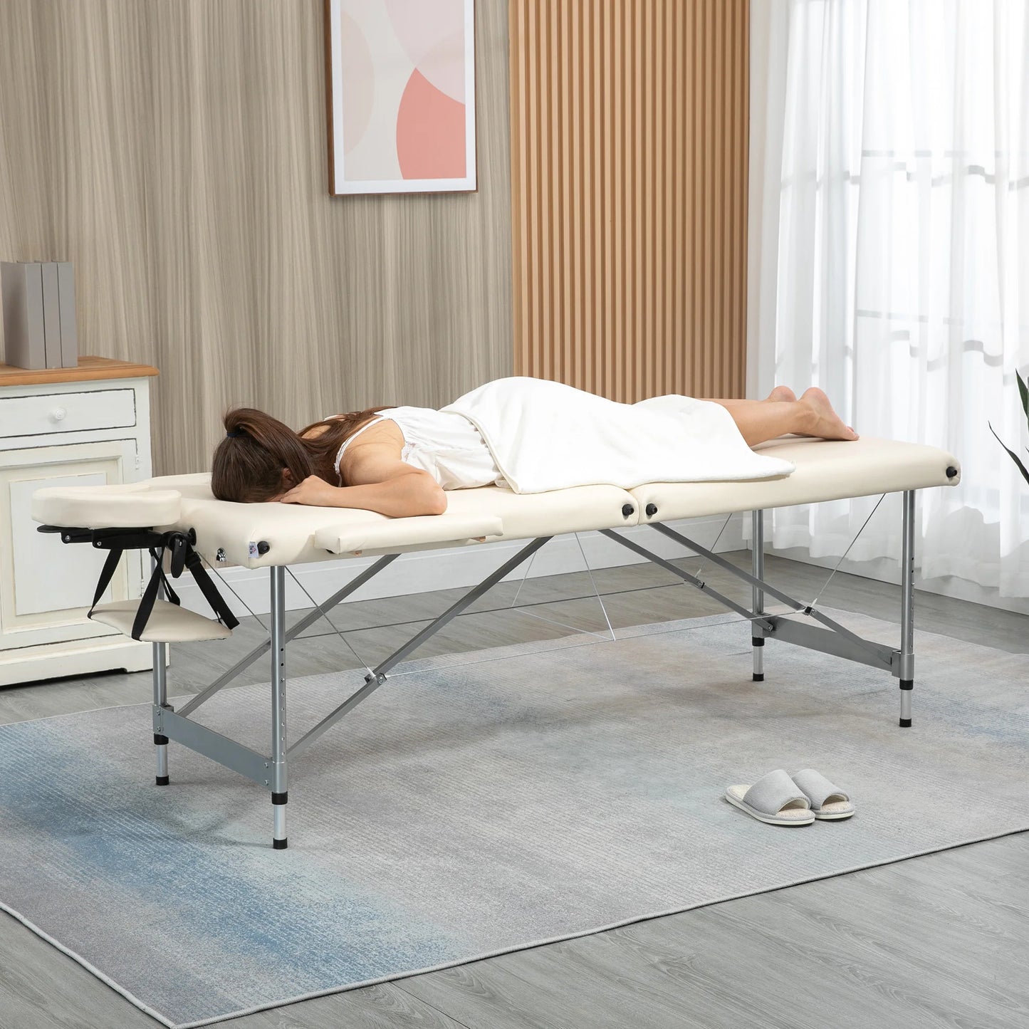Homcom Folding Massage Table with Adjustable Height 186X71X62-83 cm