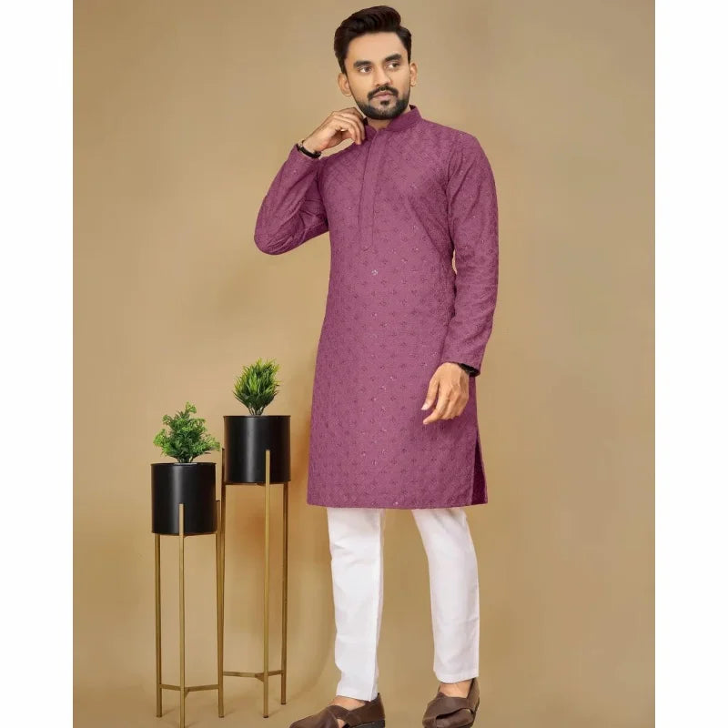 2025 Summer Men'S Digital Printed Kurta Vardha Regular Fit Mandarin Collar Long Kurtas Style For Men