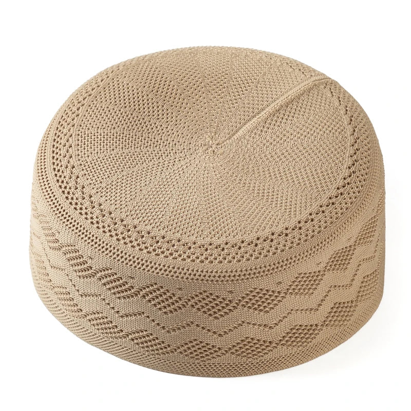 Islamic Man Turban Keffiyeh Turkish Kufi Cap - New Muslim Prayer Hat Jewish Hijab for Men Saudi Arabia Indian Style