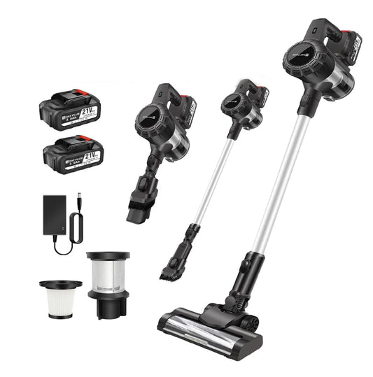 Self-Standing Powerful Stick Cordless Vacuum Cleaner For Hardwood Floor Carpet Pet Hair 60Mins Hand Held Vacuum Cordless Hoover