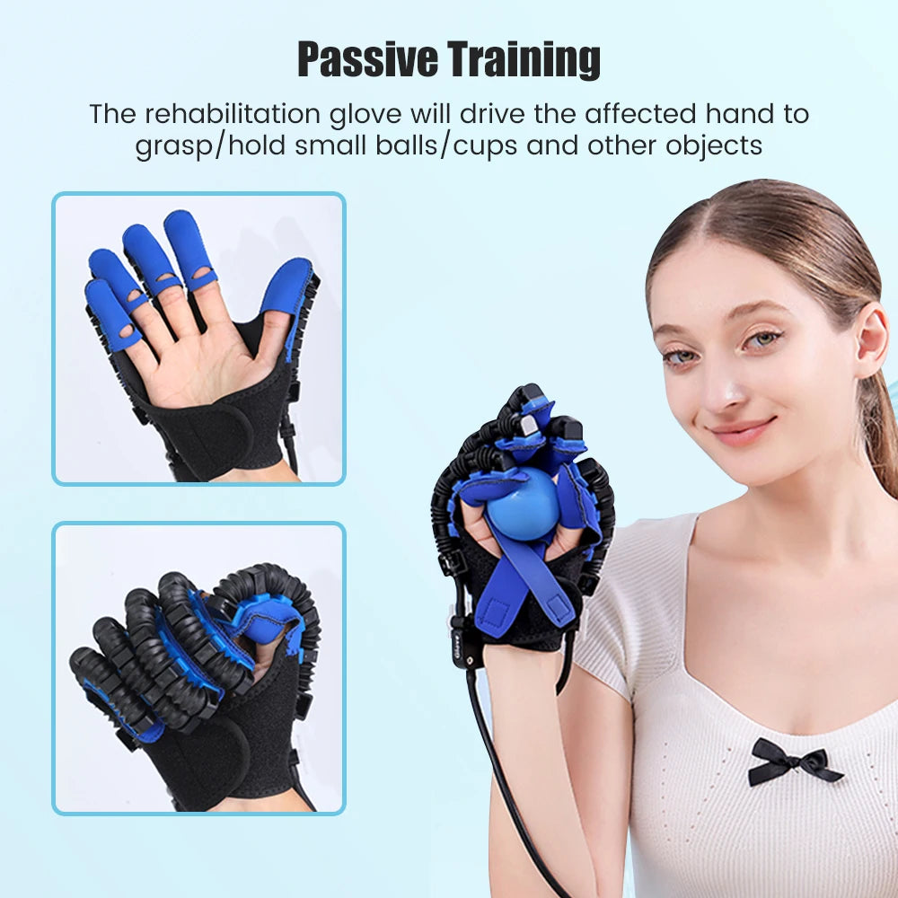 2set/1set Intelligent Massage Gloves Robot Rehabilitation Gloves for Stroke Hemiplegia Hand Function Recovery Finger Trainer