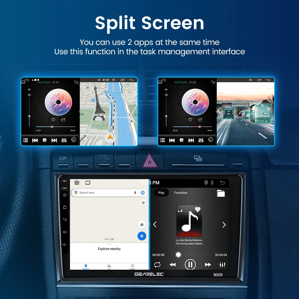 Universal 7"/9"/10" Car Radio Android 13 Wireless CarPlay Android Auto multimedia player WiFi GPS Navi RDS USB 2 Din Car Stereo