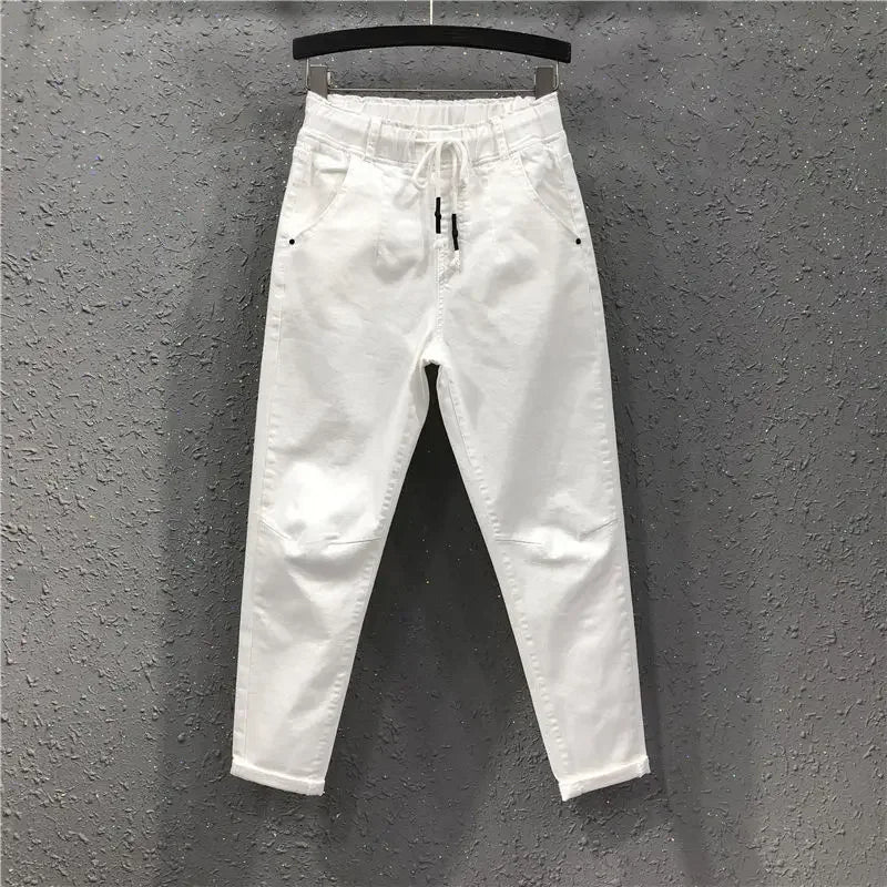 Woman Jeans Pants Fall  White Jeans Women's Loose Casual Casual Harlan Pantalones Vaqueros Mujer