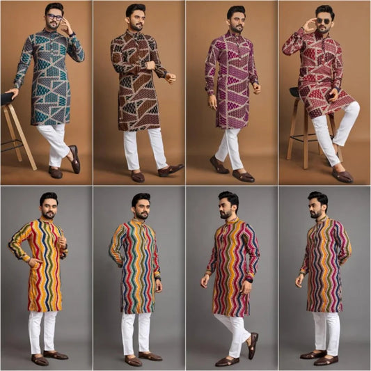 2025 Men's Clothing Ethnic Print Plus Size Tops Wedding Wear Classic Men's Long Sleeve Shirts Traditional Casual Shirts Male ﻿