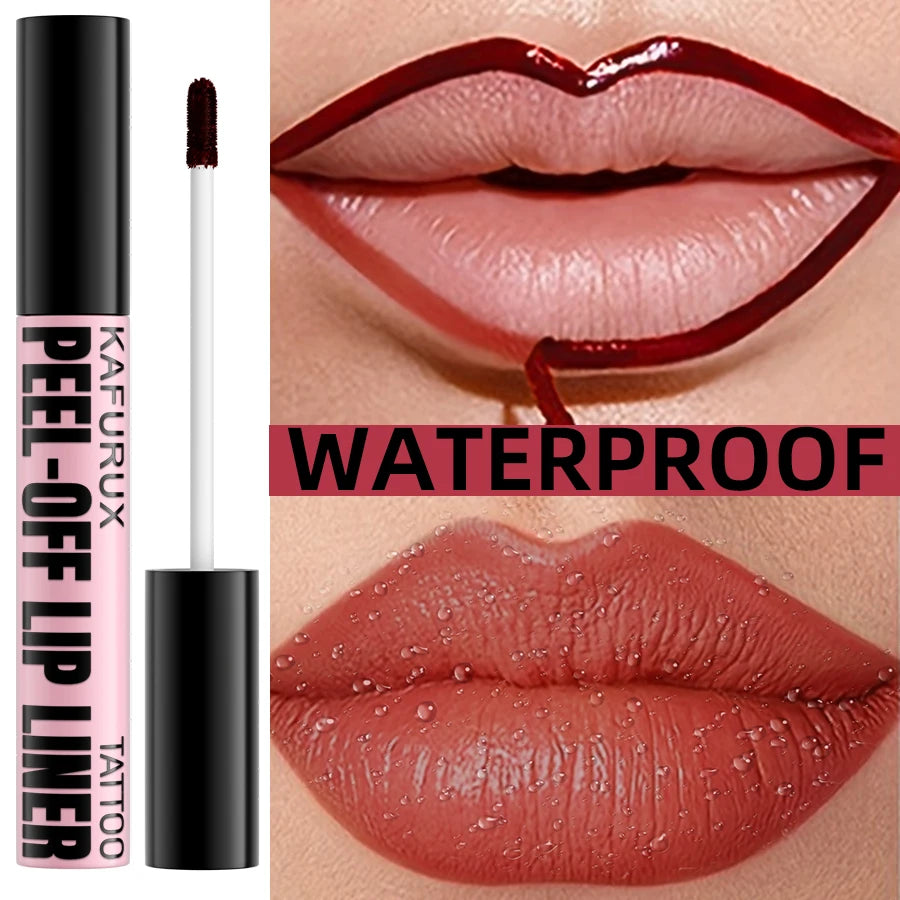 7 Colors Waterproof Peel Off Lip Stain Reveal Long Lasting Pink Red Lip Tint Transfer Proof Natural Lip Glaze Makeup Gifts