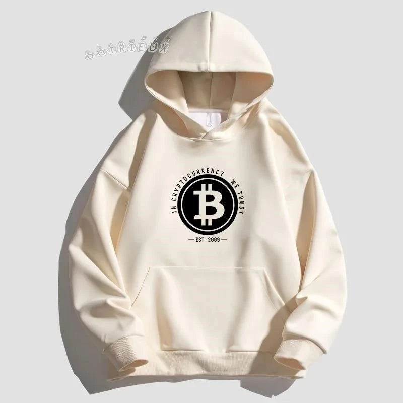 2025 Bitcoin Digital Currency Blockchain Men's Spring Luxury Casual Hoodie Loose Long sleeved Sports Top WK