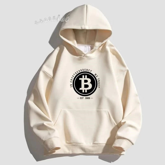 2025 Bitcoin Digital Currency Blockchain Men's Spring Luxury Casual Hoodie Loose Long sleeved Sports Top WK