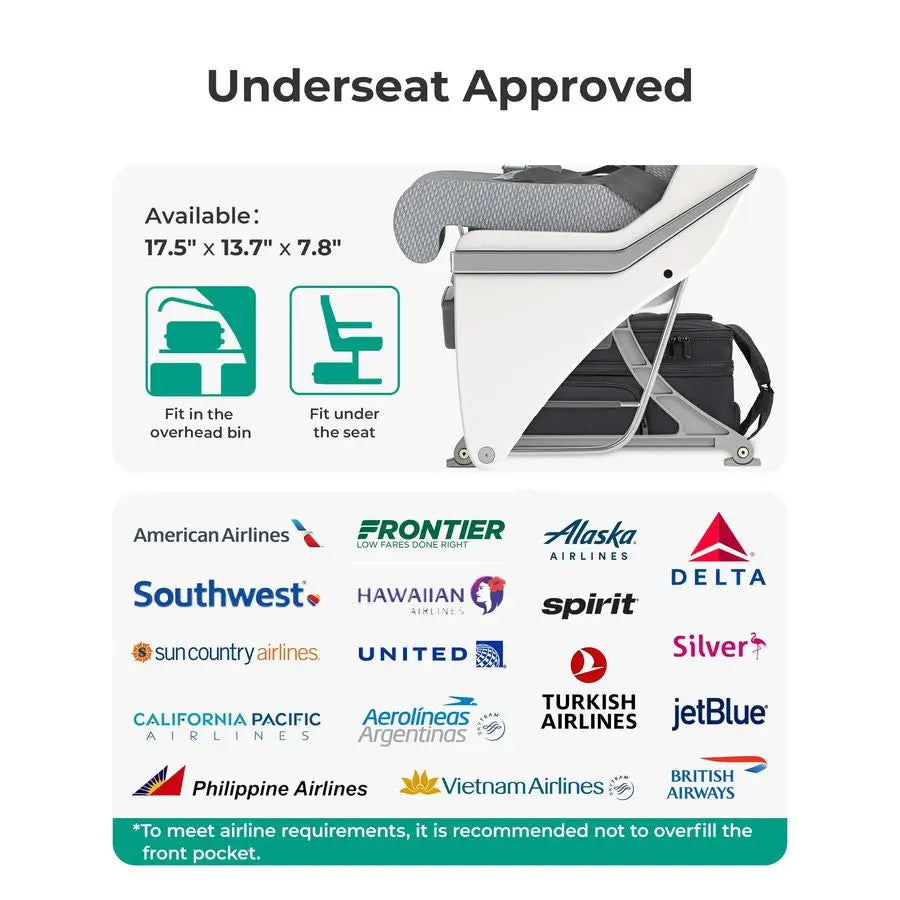 Underseat Carry on Luggage with Wheels, 16inch Under Seat Luggage, Lightweight Travel Luggage Travel Suitcase for Women, Persona