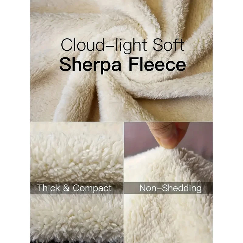 Winter Goods Plush 2pcs Men's Outdoor Snow Mountain Climbing Camping Plus Fleece Trousers Lining Winterize Padding