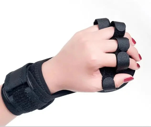 Anti-Spasticity Ball Splint Finger Posture Corrector for Stroke Hand Functional Split-fingered Hand Wrist Support Rehabilitation