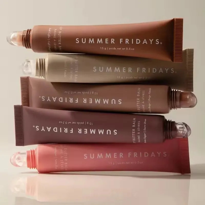 Summer Fridays Lip Balm Moisturizing Mirror Lip Gloss Lip Vanilla Pink Sugar Coffee Cake Smell Lipstick Transparent Makeup Oil