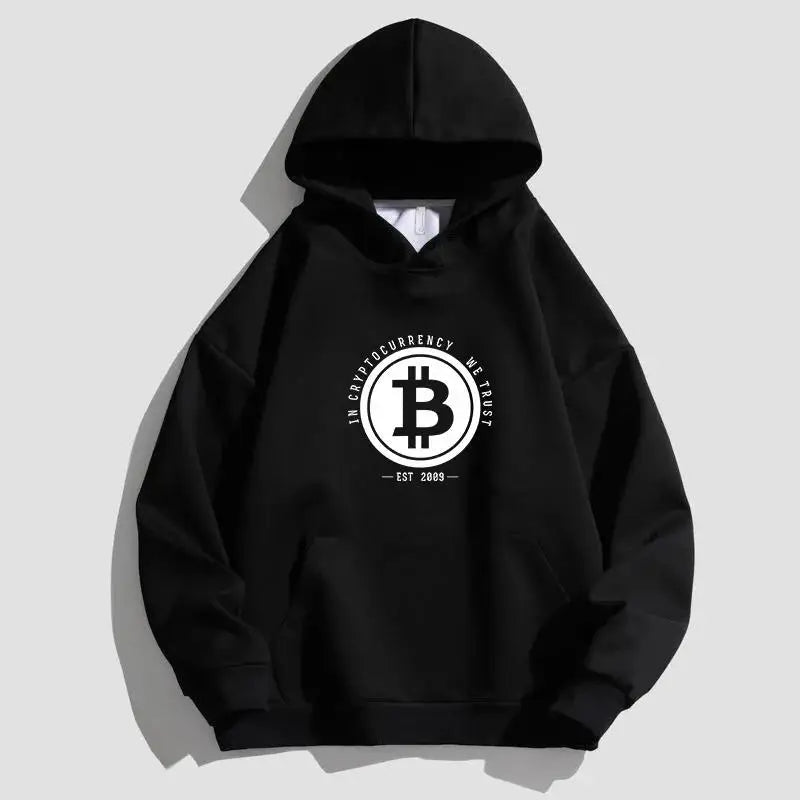 2025 Bitcoin Digital Currency Blockchain Men's Spring Luxury Casual Hoodie Loose Long sleeved Sports Top WK