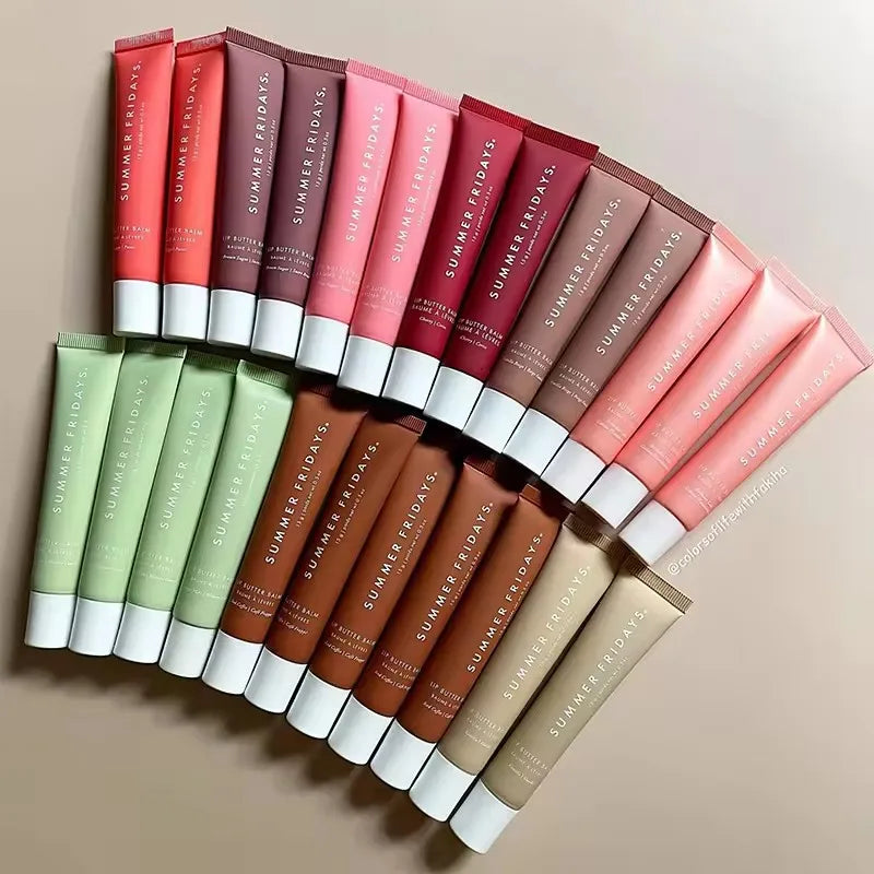 Summer Fridays Lip Balm Moisturizing Mirror Lip Gloss Lip Vanilla Pink Sugar Coffee Cake Smell Lipstick Transparent Makeup Oil