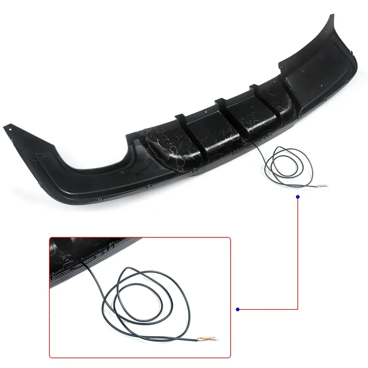 Rear Diffuser Bumper for BMW 1Series E82 Coupe 135i M Sport Carbon Look F1 Style E82 Rear Lip with Light