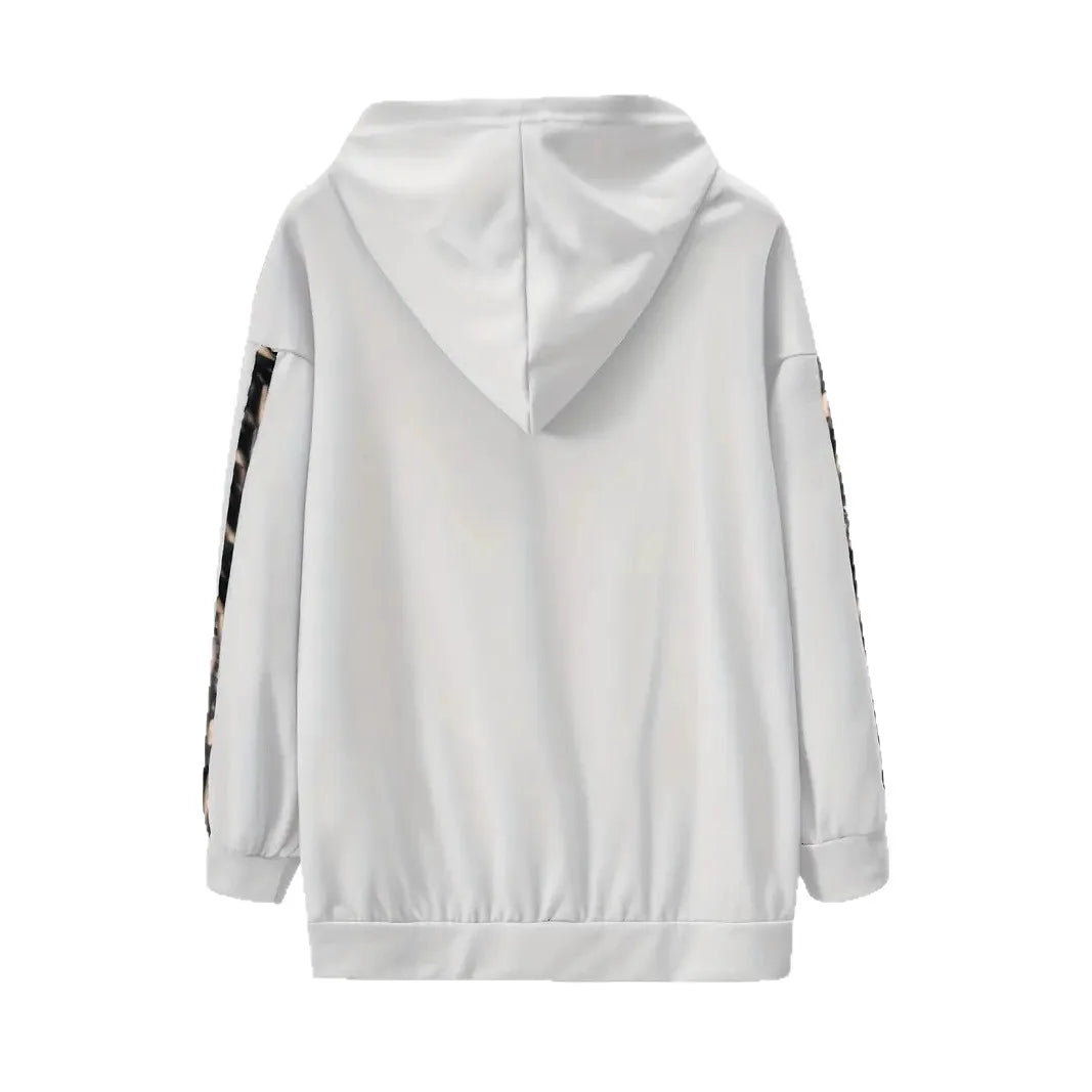 Fashionable Casual Holiday Hoodie Set Printed Design Polyester Fabric Long Sleeve Spring Autumn Unisex Comfortable Leisure Wear