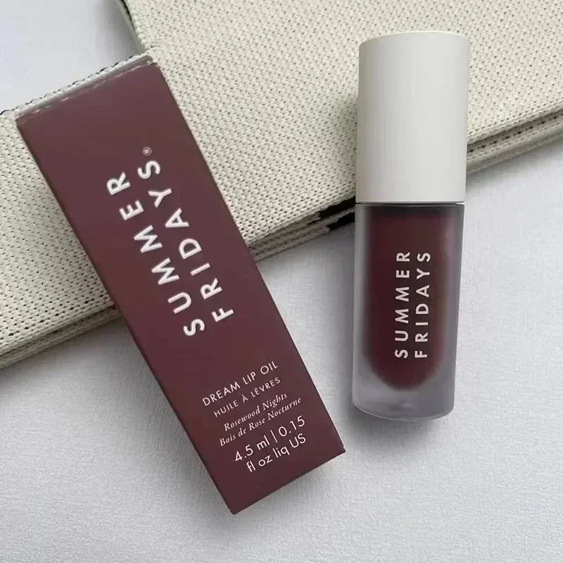 Summer Fridays Lip Balm Moisturizing Mirror Lip Gloss Lip Vanilla Pink Sugar Coffee Cake Smell Lipstick Transparent Makeup Oil