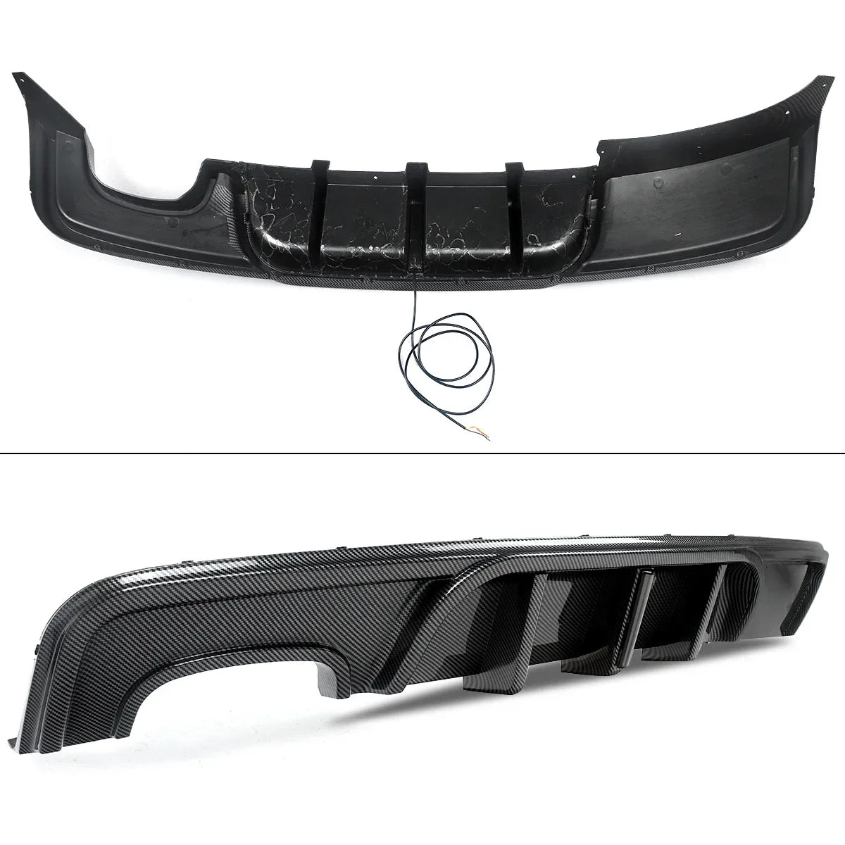 Rear Diffuser Bumper for BMW 1Series E82 Coupe 135i M Sport Carbon Look F1 Style E82 Rear Lip with Light