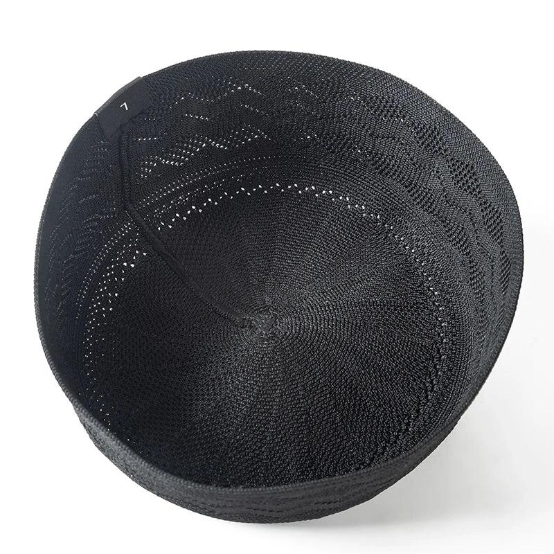 Islamic Man Turban Keffiyeh Turkish Kufi Cap - New Muslim Prayer Hat Jewish Hijab for Men Saudi Arabia Indian Style