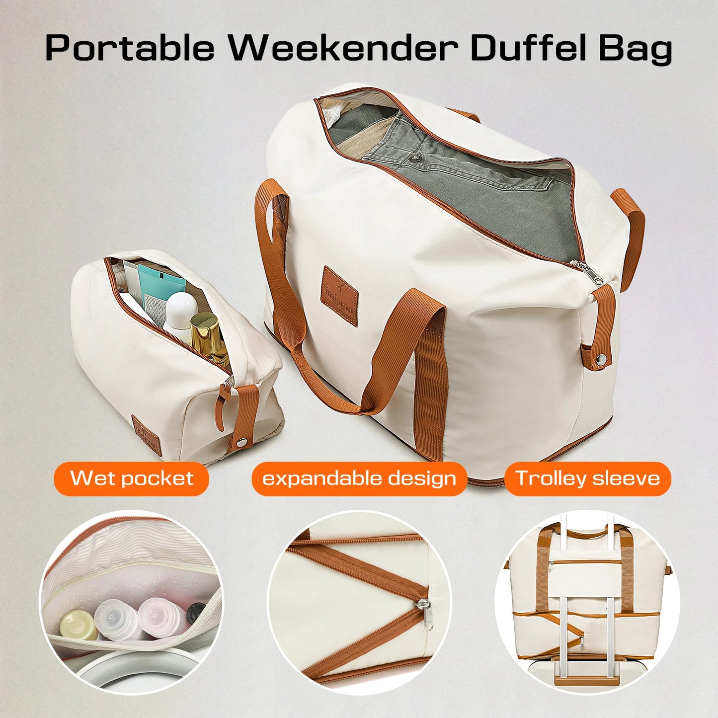 Travel Luggage Suitcase Set, Expandable Lightweight Carry on Suitcase with Duffel Bag,Toiletry Bag,TSA Lock,Spinner Wheels