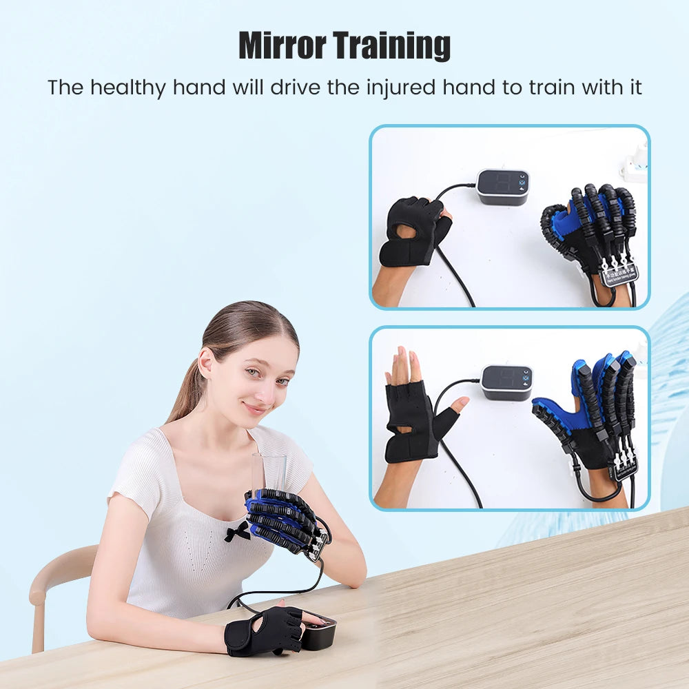2set/1set Intelligent Massage Gloves Robot Rehabilitation Gloves for Stroke Hemiplegia Hand Function Recovery Finger Trainer