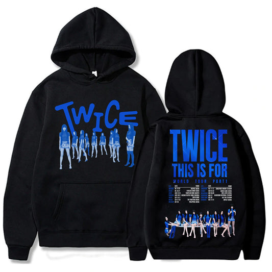 Twice This Is For Merch Hoodie Harajuku Pullover Tops Man Woman Sweatshirt Fans Gift