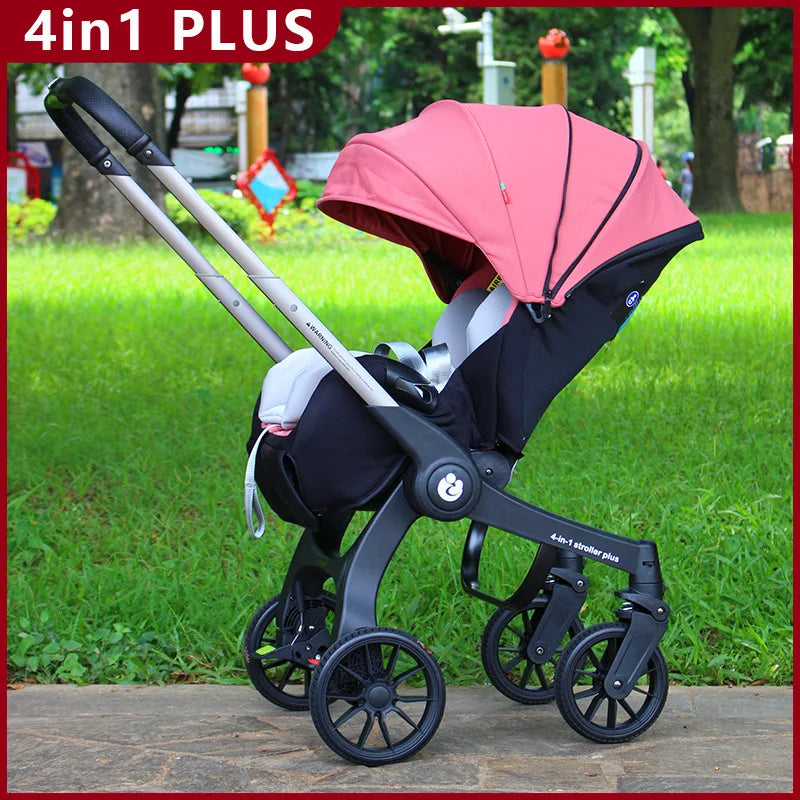 EU in stock 4In1 Baby stroller, multifunctional stroller foldable with car seat baby car carriage portable baby stroller 3in1
