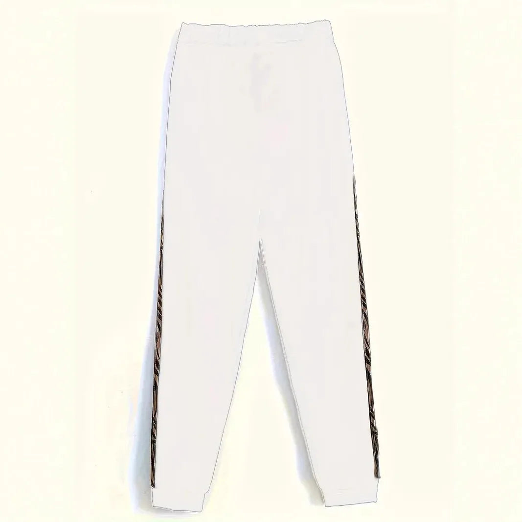 Fashionable Casual Holiday Hoodie Set Printed Design Polyester Fabric Long Sleeve Spring Autumn Unisex Comfortable Leisure Wear