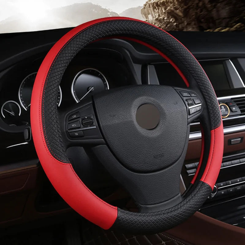 Auto Steering Wheel Cover Universal Volant Braid on the Steering-wheel Fashion Non-slip Funda Volante Car Styling accessoires